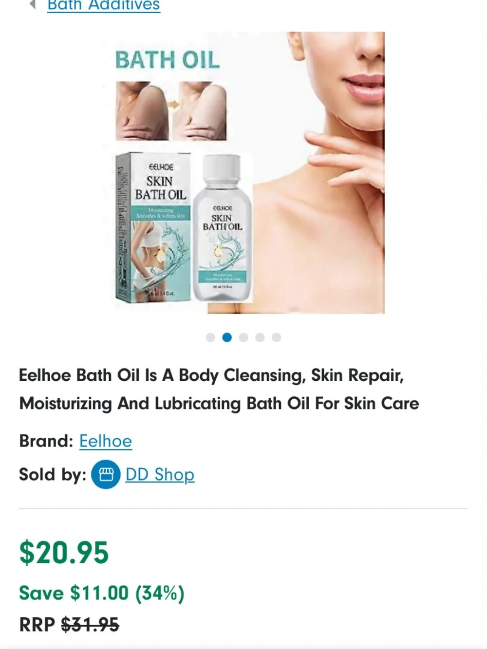 Eelhoe Bath Oil Is A Body Cleansing, Skin Repair, Moisturizing